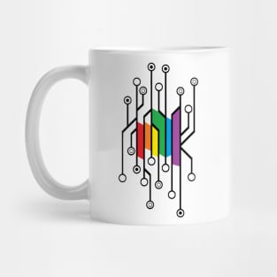 Rainbow circuits Mug